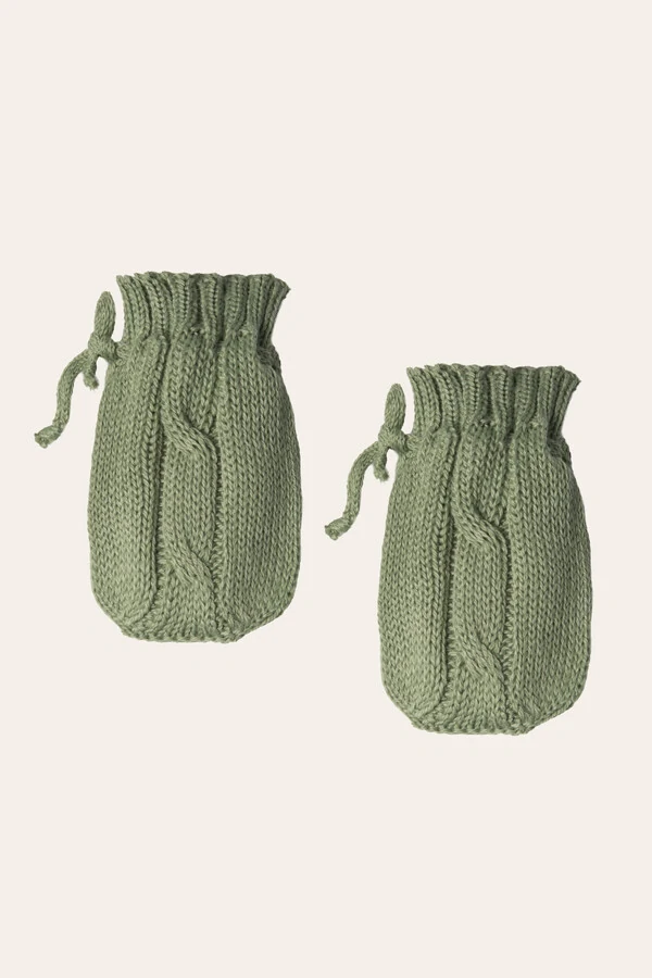 Kit Gorro e Luva Tricot Avocado