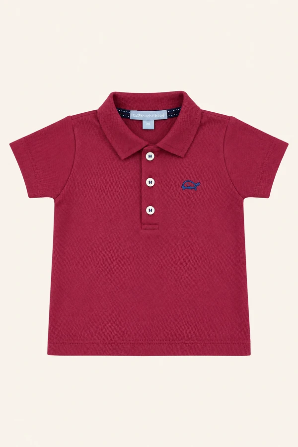 Camiseta Piquet Polo Manga Curta Vinho