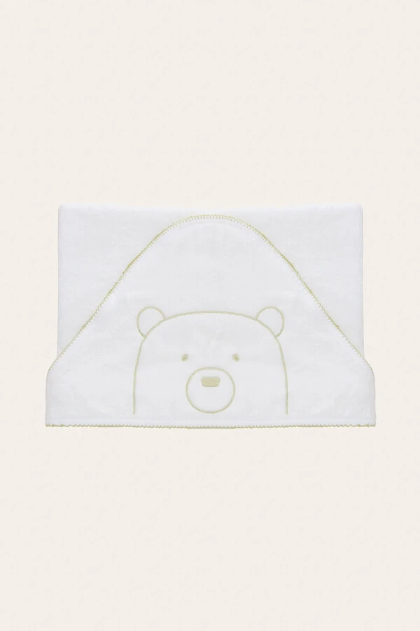 Toalha Capuz Urso Algodão Egípcio Verde