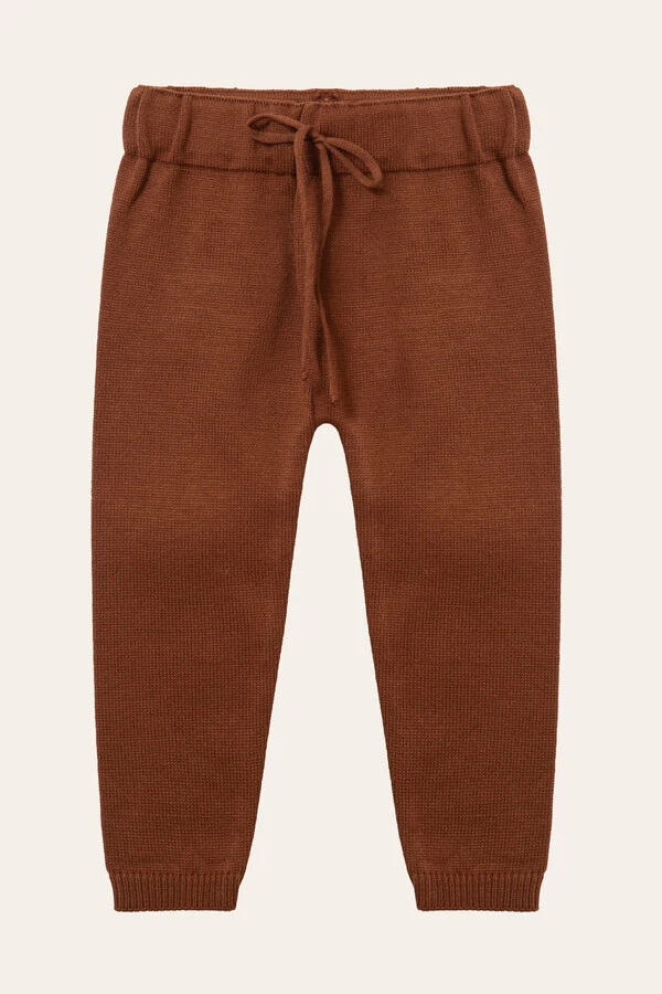 Calça Jogger Tricot Avelã