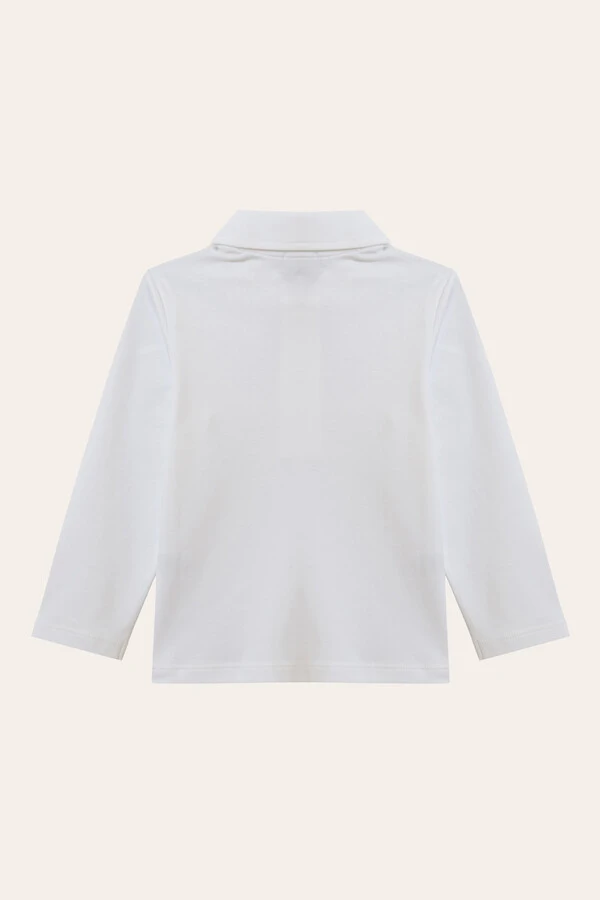Camiseta Polo Manga Longa Pima Branco
