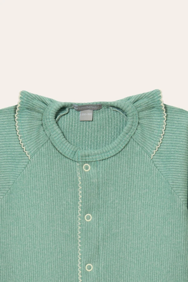 Macacão Canelado Babadinho Verde