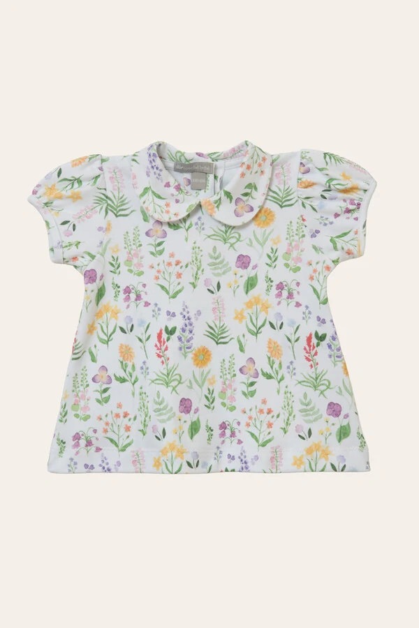 Camiseta Bella Algodão Egípcio Botânico Colorido