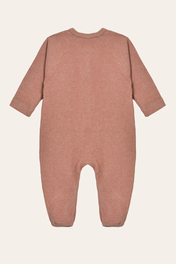 Macacão Canelado Raglan Terracota