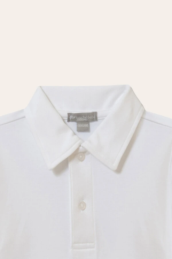 Camiseta Polo Manga Longa Pima Branco