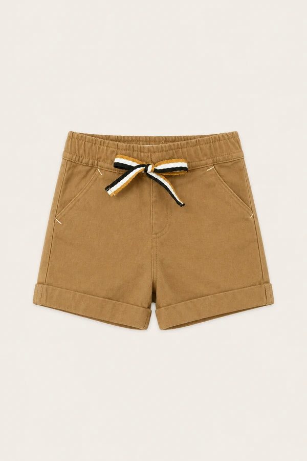 Shorts Milu Sarja Marrom