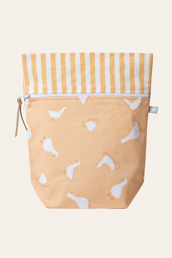 Kit Saquinhos Estampa Patinhos Amarelo