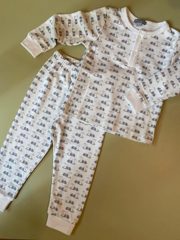 Pijama Coelho Pima Azul