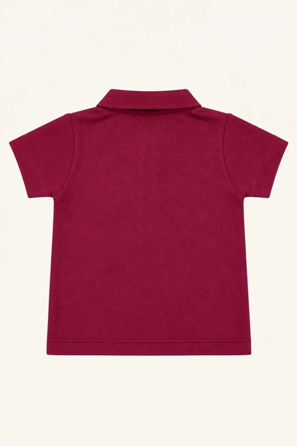 Camiseta Piquet Polo Manga Curta Vinho