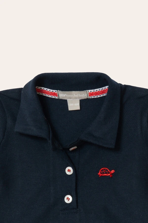 Camiseta Polo Piquet Manga Curta Azul Marinho