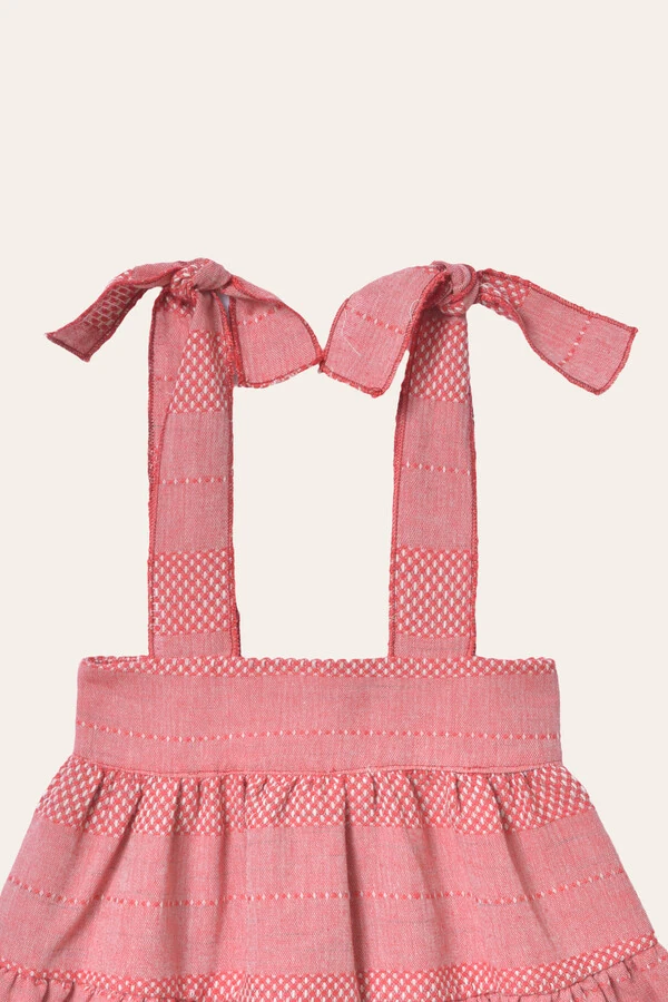 Vestido Tina Listra Vermelho