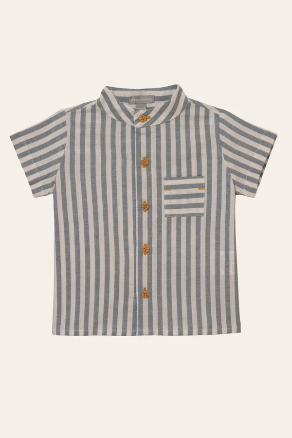 Camisa Lucas Listrinha Azul Jeans