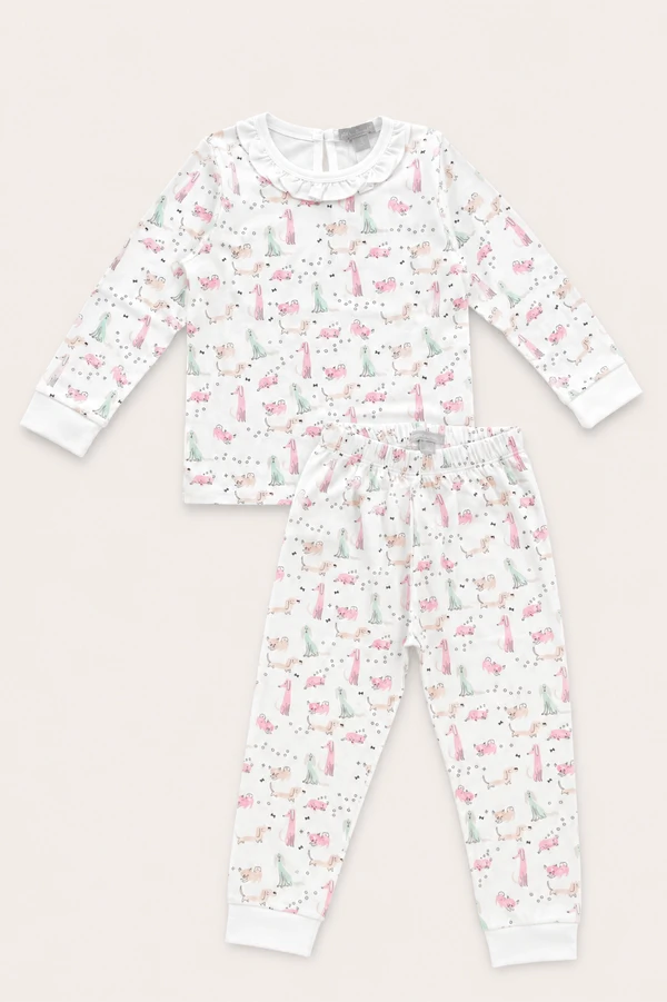 Pijama Cachorros Pima Rosa