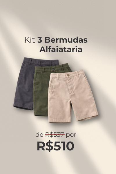Foto Kit 3 Bermudas Alfaiataria