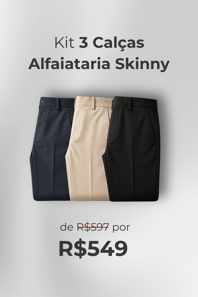 Foto Kit 3 Calças Alfaiataria Skinny