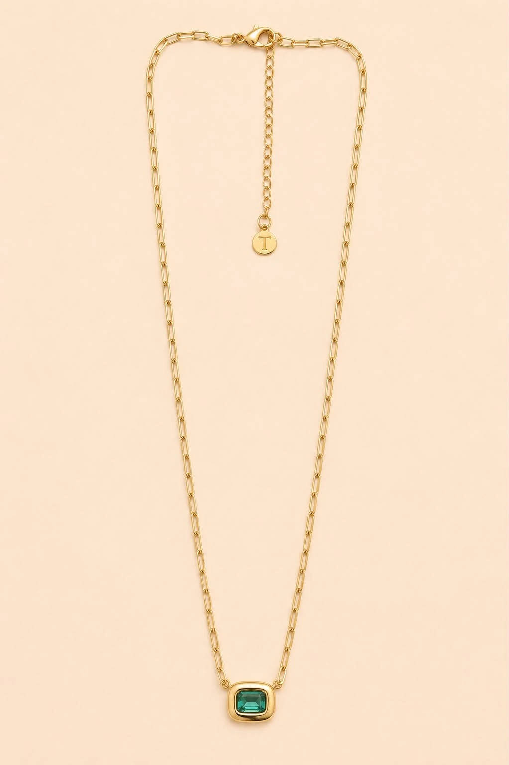 Foto Colar Cubo Turmalina Banho Ouro 18K