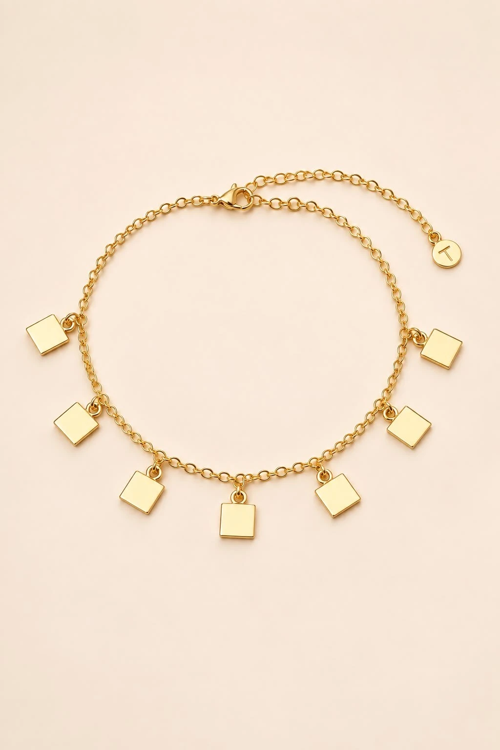 Foto Pulseira Dourada Cubos