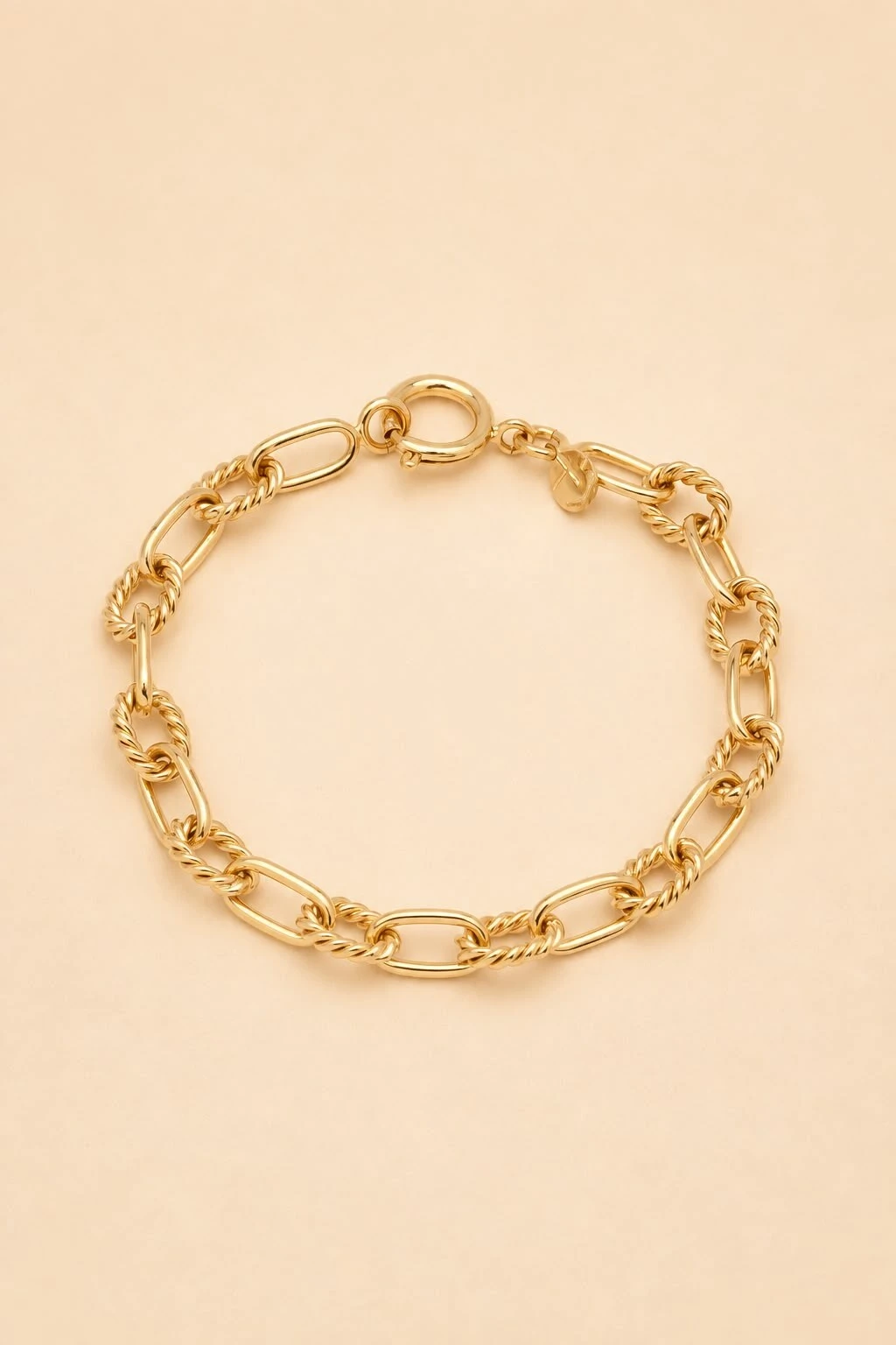 Foto Pulseira Dourada Mix de Elos