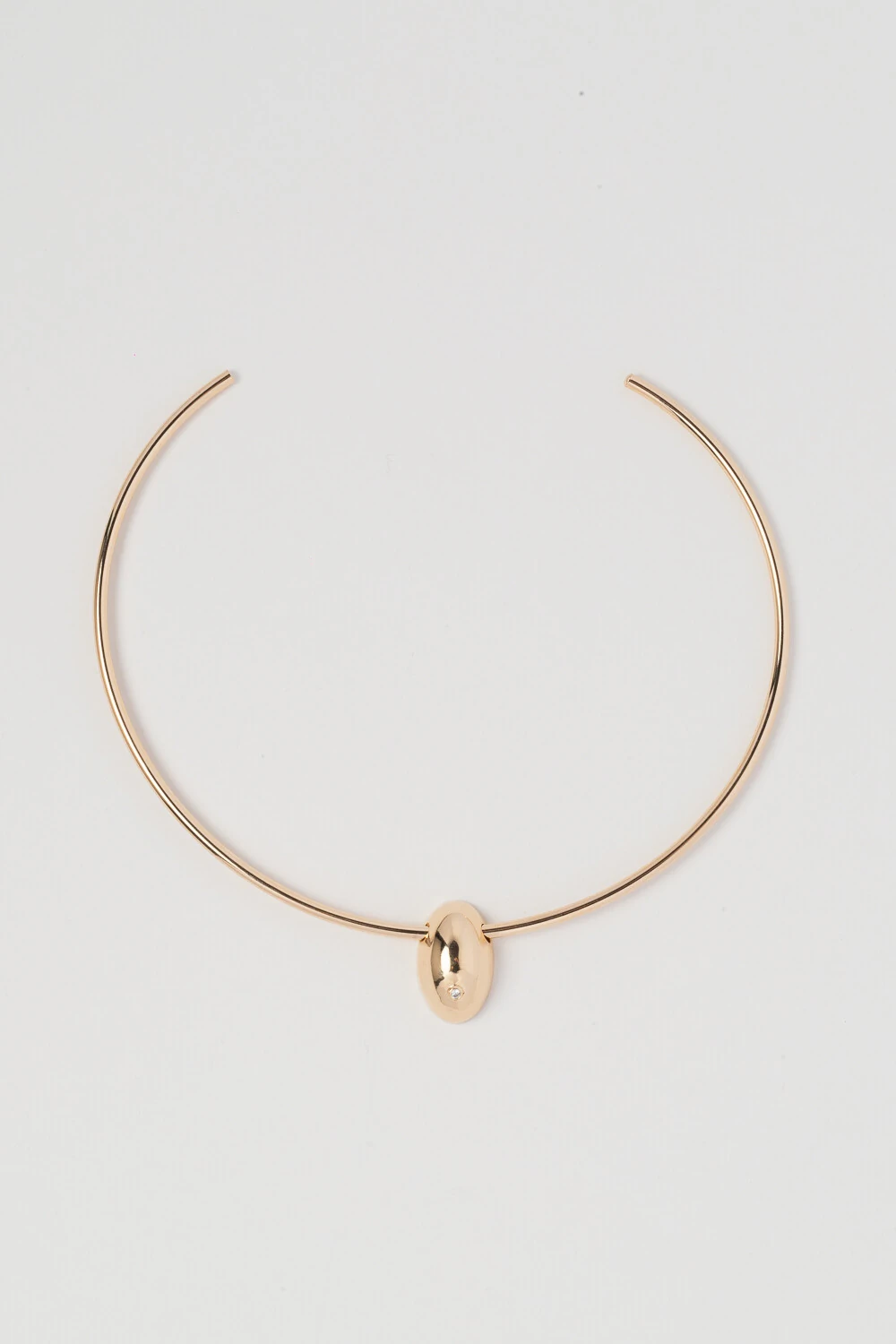 FotoColar Aro Dourado Bean Ponto Zircônia