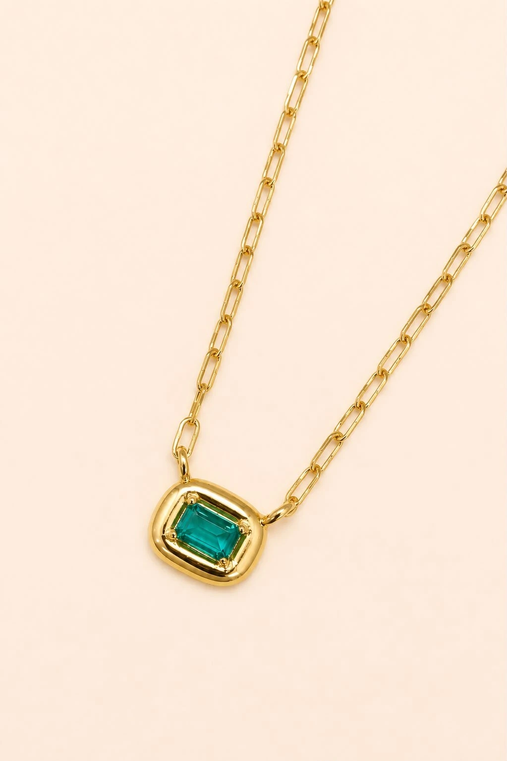 Foto Colar Cubo Turmalina Banho Ouro 18K