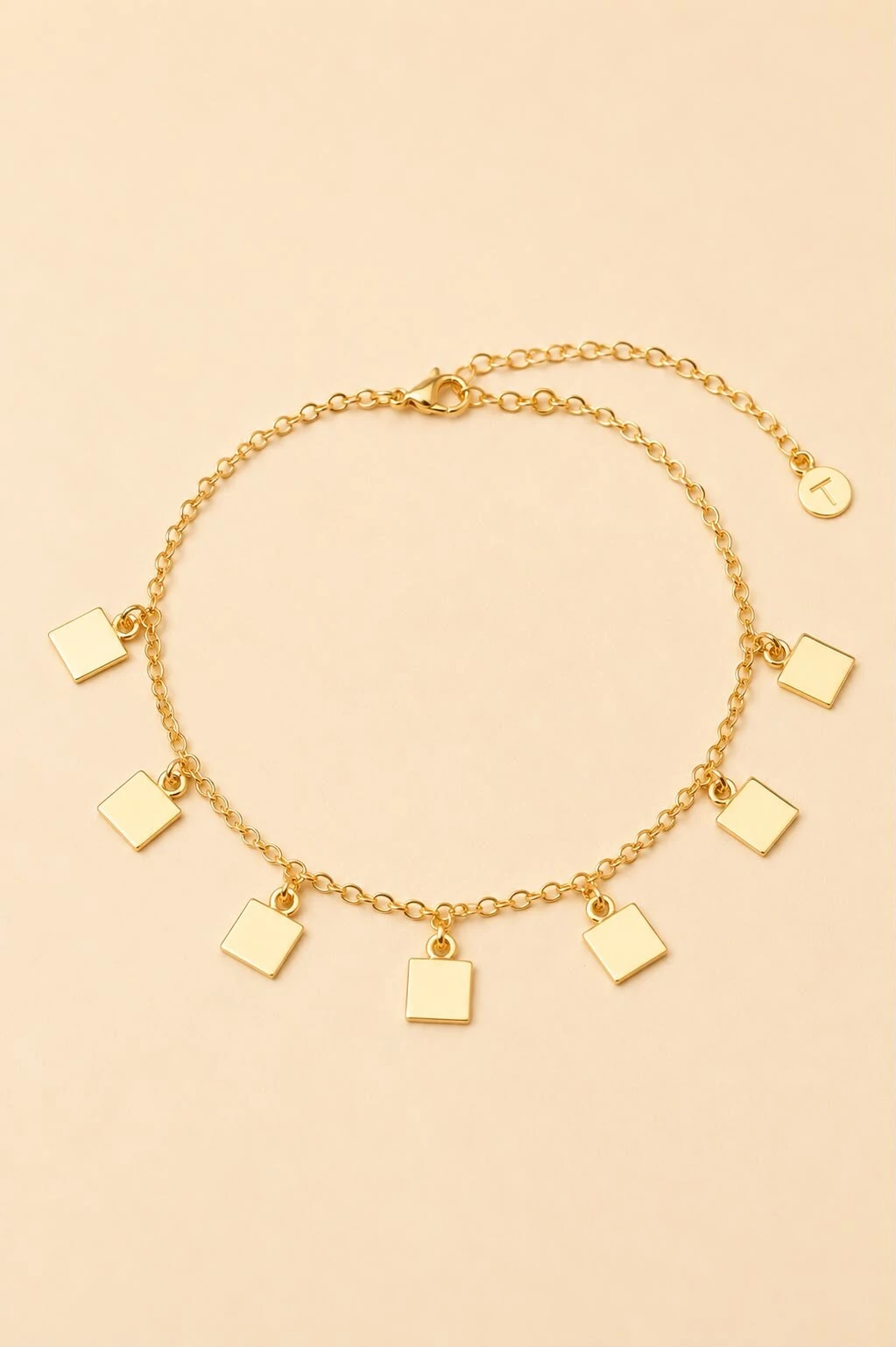 Foto Pulseira Dourada Cubos