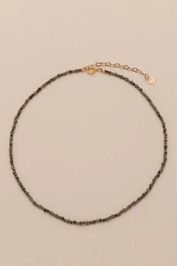 Colar Biarritz Mini Zircônia Verde Banho Ouro 18K