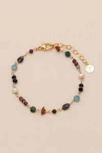 Pulseira Biarritz Mix Pedras Banho Ouro 18K