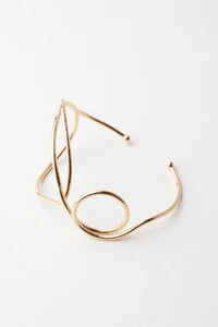 Pulseira Bracelete Dourada Fio Orgânico