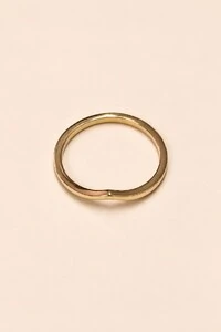 Anel Mini V Banho Ouro 18K