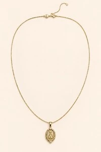 Colar Nossa Senhora Aparecida Banho Ouro 18K
