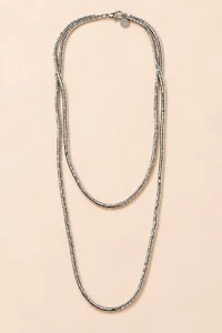 Colar/Pulseira Prateada Canutilhos