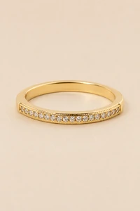 Anel Aparador Zircônia Banho Ouro 18K