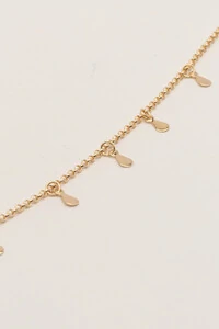 Tornozeleira Gotinhas Banho Ouro 18K