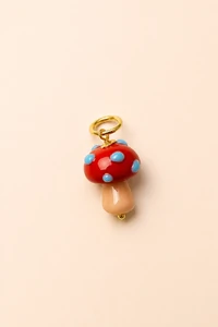Pingente Cogumelo Da Sorte Banho Ouro 18K