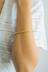 Pulseira Bracelete Fecho Click Banho Ouro 18k