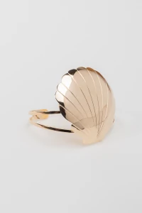 Pulseira Bracelete Dourado Concha
