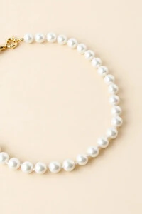 Colar Pérola Shell Curto Banho Ouro 18K