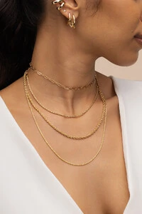 Colar Cordão Baiano Slim Banho Ouro 18K