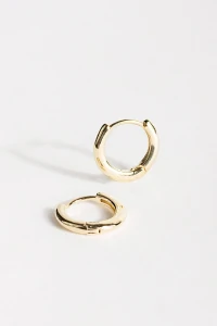 Brinco Mini Argola Lisa Banho Ouro 18k