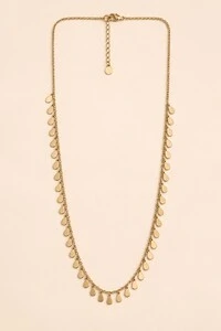 Colar Dourado Longo Gotas