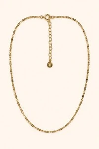 Colar Choker Elos Minimalista Banho Ouro 18K