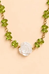 Pulseira Ipanema Rosinha Madre Cristais Peridoto