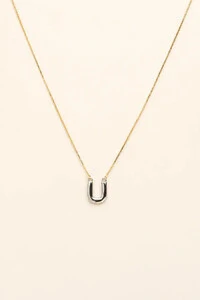 Colar Veneziana Banho Ouro 18K Pingente Liso Prateado