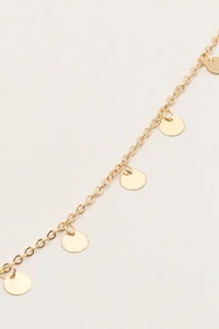 Tornozeleira Plaquinhas Banho Ouro 18K