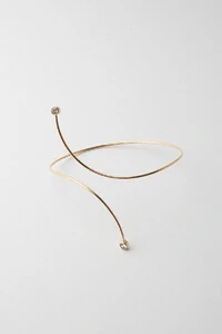 Pulseira Bracelete Dourado Fio Antebraço