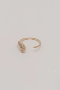 Anel Gota Zircônia Banho Ouro 18K