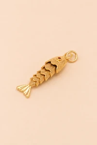 Pingente Dourado Peixe Maleável