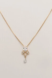 Colar Banho Ouro 18K Zircônias Cristal