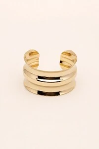 Pulseira Bracelete Largo Dourado
