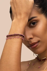 Pulseira Centopeia Fiori Banho Ouro 18K